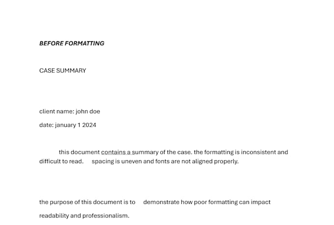 professionally format your legal document brief or report